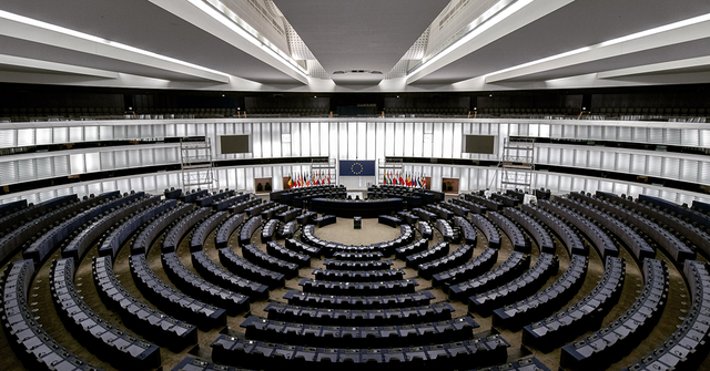 Inside of the EU Parliament building