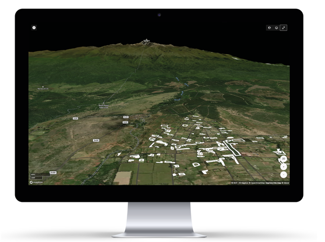 3D map of a community-based ARR project on BeZero's platform