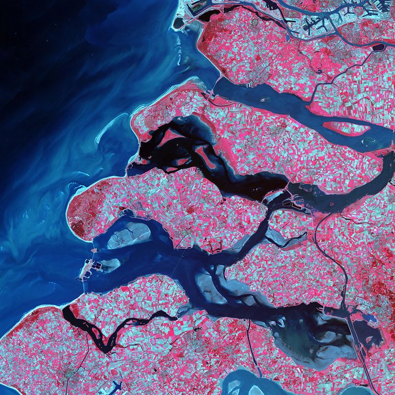 Satellite imagery of a complex waterway. BeZero's dynamic baselines