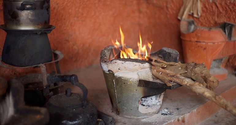 Image showing a cookstove with an open flame, monitoring usage of cookstoves