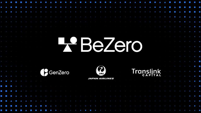 BeZero Logo, GenZero logo, Japan Airlines logo and Translink Capital logo. BeZero Carbon Series C announcement