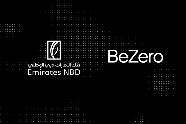 Emirates NBD logo beside BeZero Carbon logo