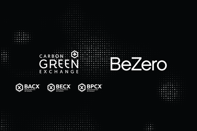 BeZero Carbon and Green Carbon Exchange logos - partnership