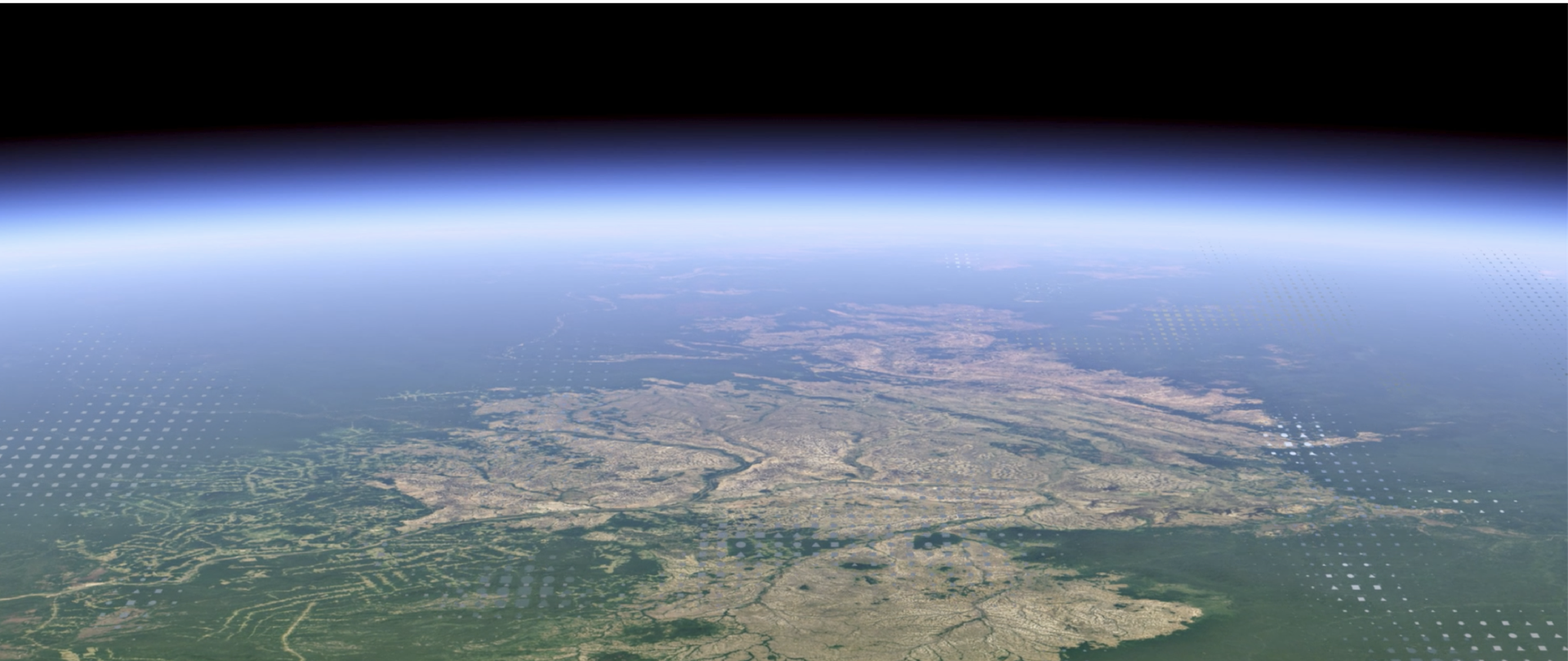 Image of Earth from space showing the curvature of the earth