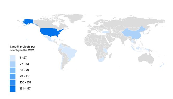 131-157 projects are in USA, 79-105 in China and 1-27 in Brazil, Mexico, Columbia, South Africa, Tanzania and others